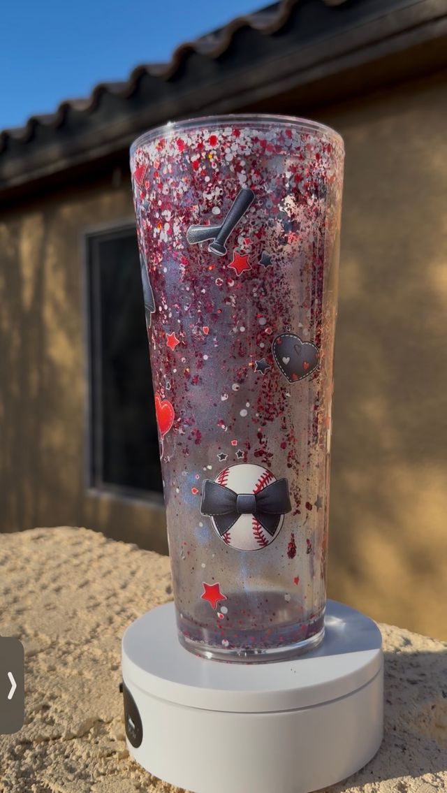 24oz Acrylic Premade Softball Cup