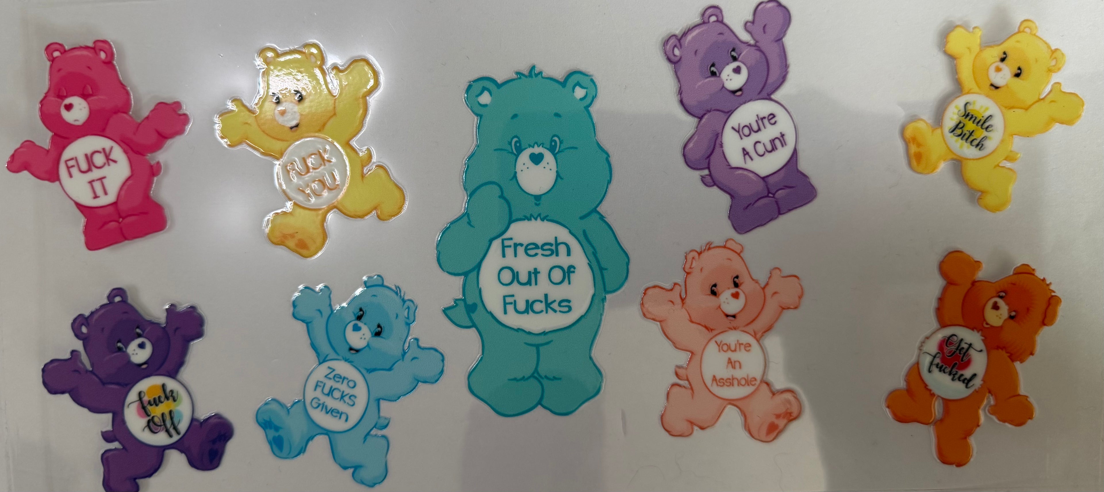 #512C fresh out of fucks care bear