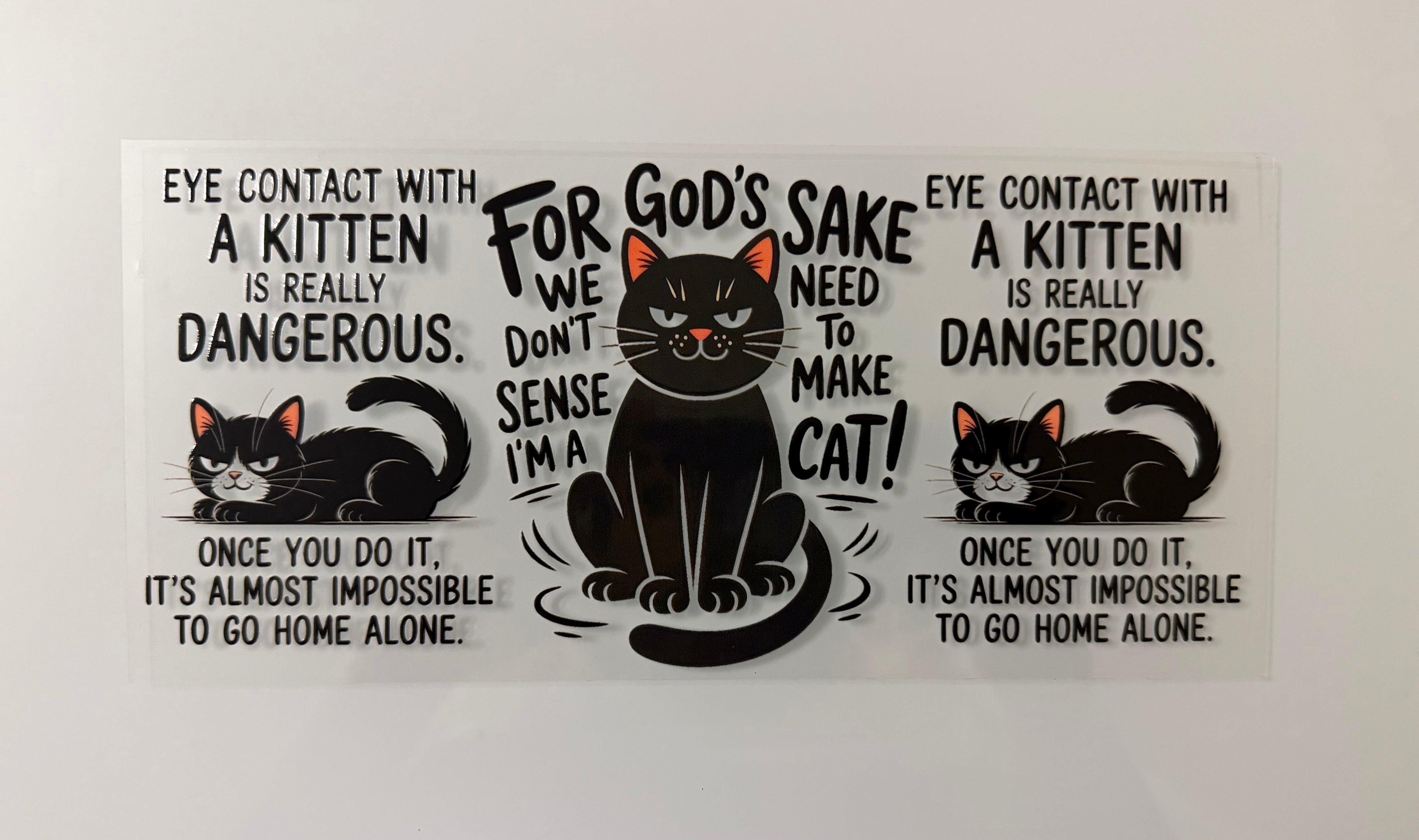 #75P Sassy Black Cat