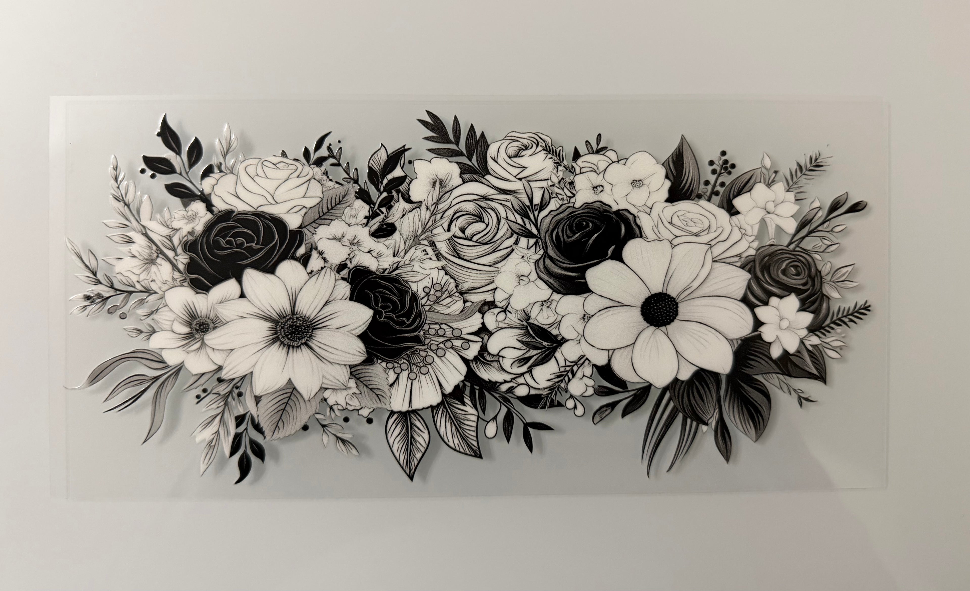#91A Black and White Flowers