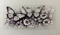 #131A Black and White Butterflies