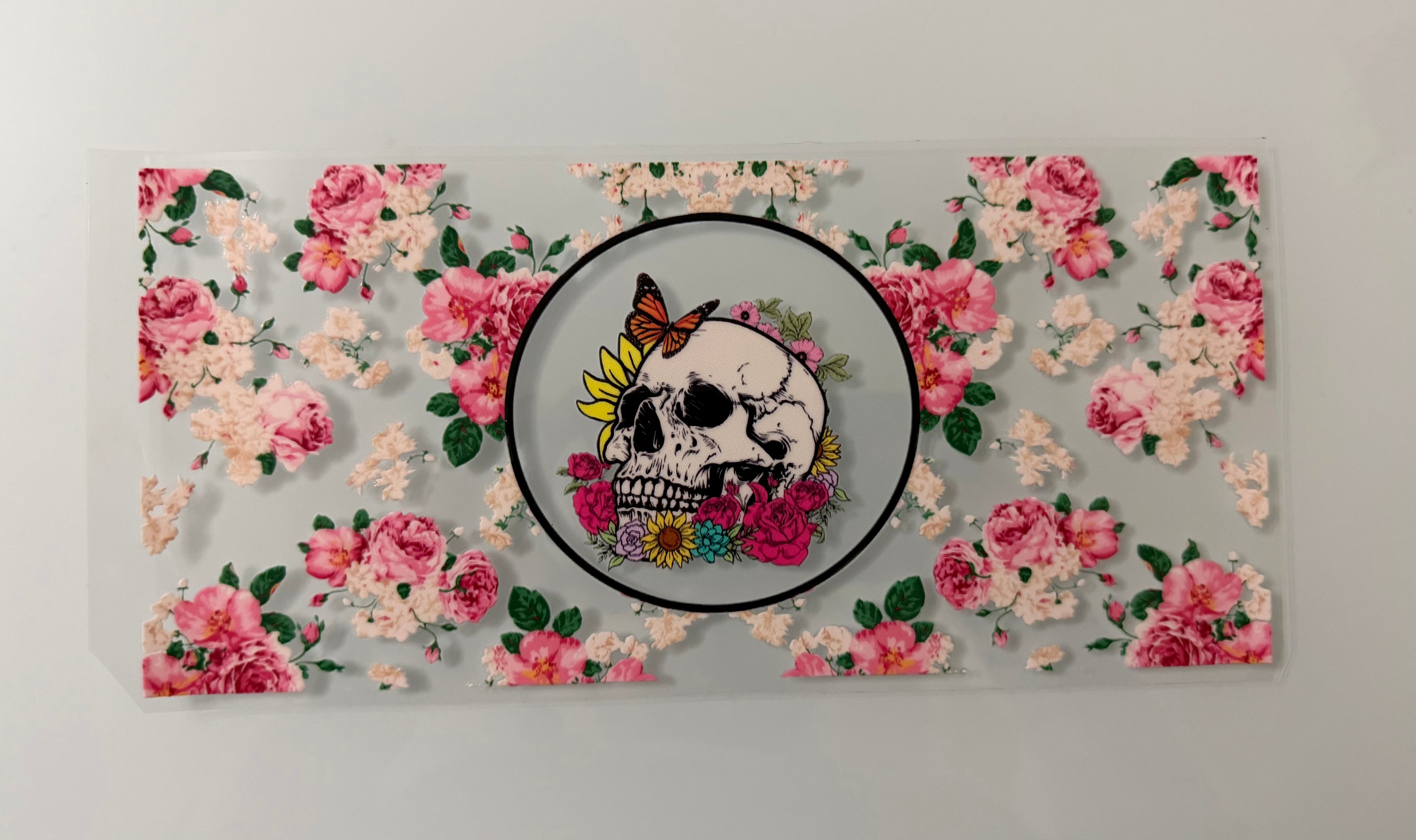 #135A Skulls and Flowers