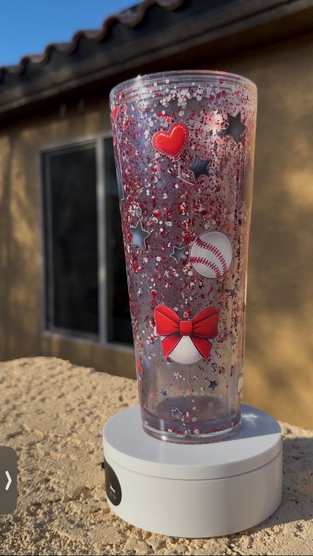 24oz Acrylic Premade Softball Cup
