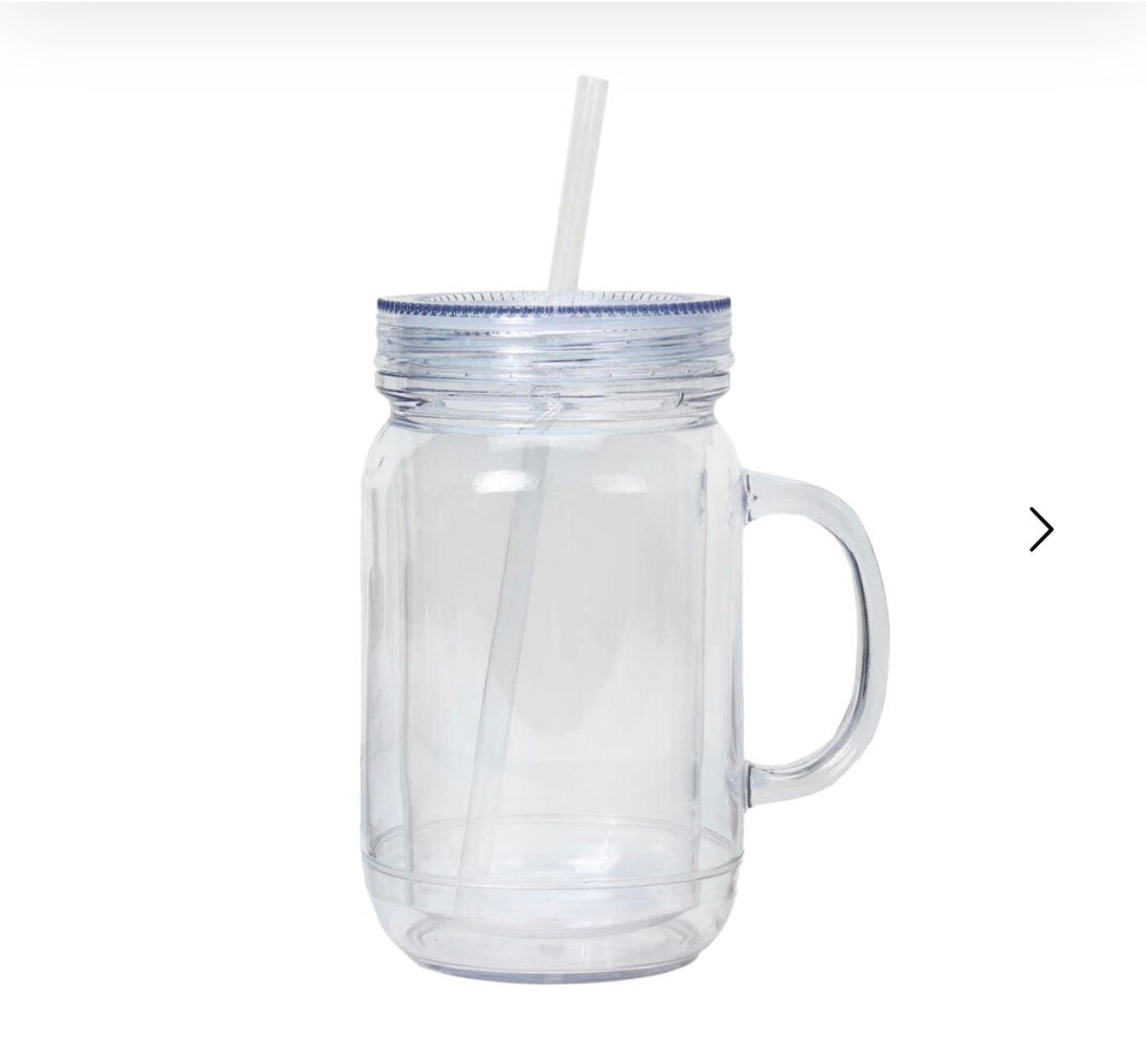 20oz Acrylic Mason with Handle