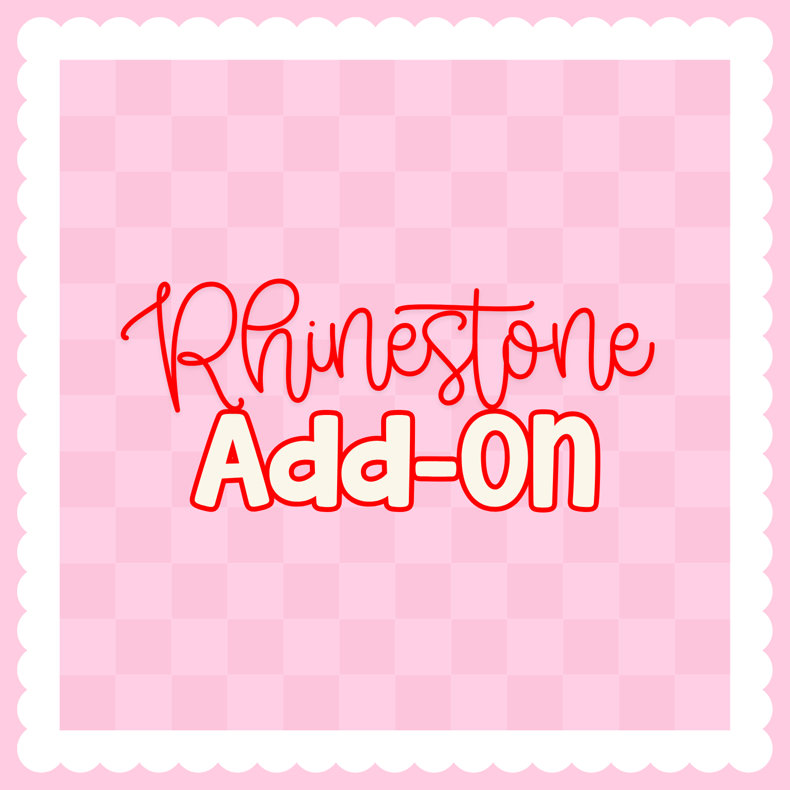 Rhinestone Filled Cup Add-On