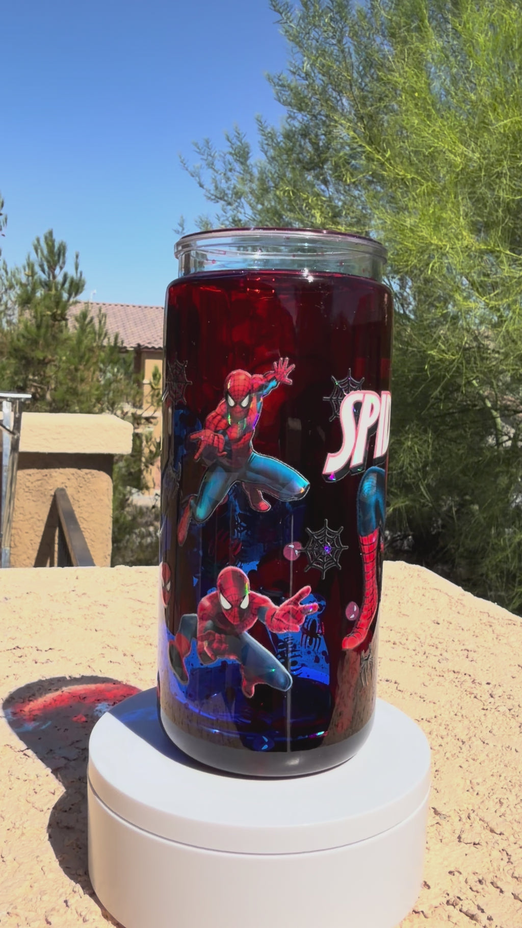 20oz Holographic Spiderman Lava